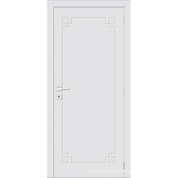 Белый Покрашенная резьба МДФ двери для интерьера комнаты